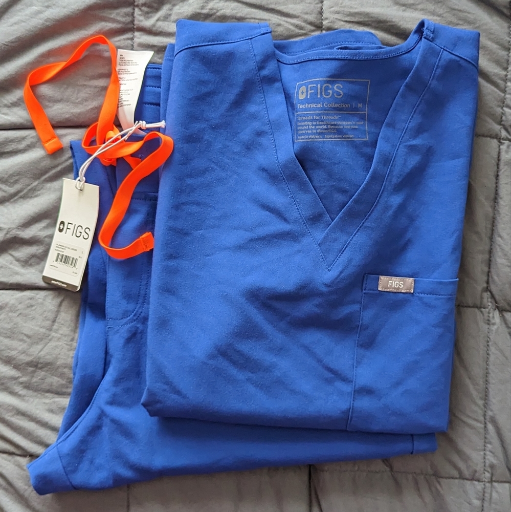 Winning Blue Scrubs Set NWT